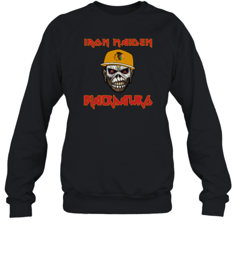 Chicago Blackhawks Iron Maiden Rock Band Sweatshirt