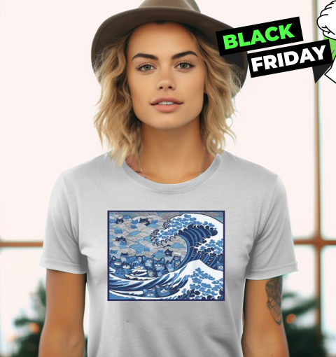 Blue Wave Cat For Kamala Women039S T Shirt