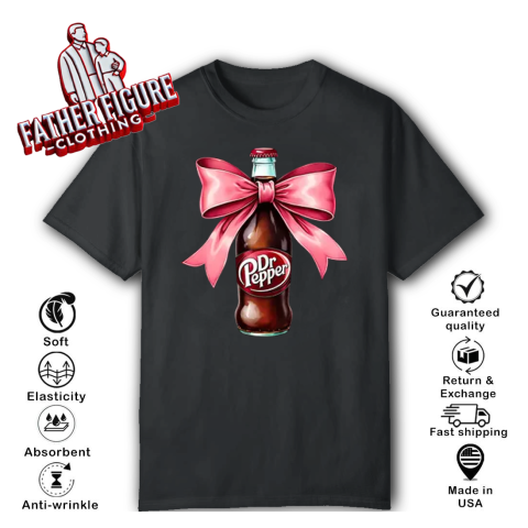 Dr Pepper Pink Bow Coquette T Shirt