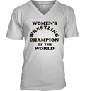 Andy Kaufman Womens Wrestling Champion V Neck T Shirt