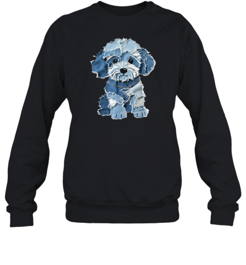 Denim Patch Animal Dog Sweatshirt