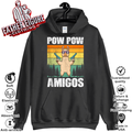 Alpaca Pow Pow Amigos Retro Lama Funny Alpacas Hoodie