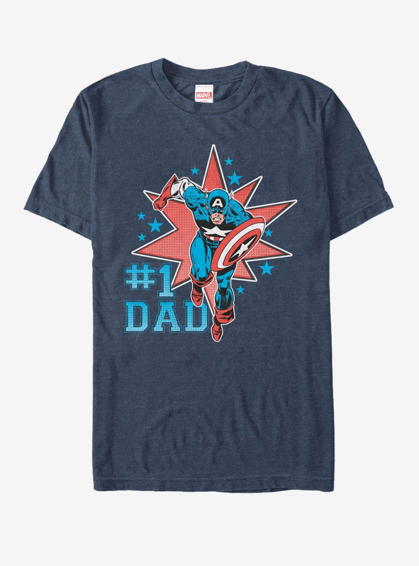 Marvel Captain America Number 1 Dad T-Shirt | Premium Unisex T-Shirt, Trending Graphic Tee