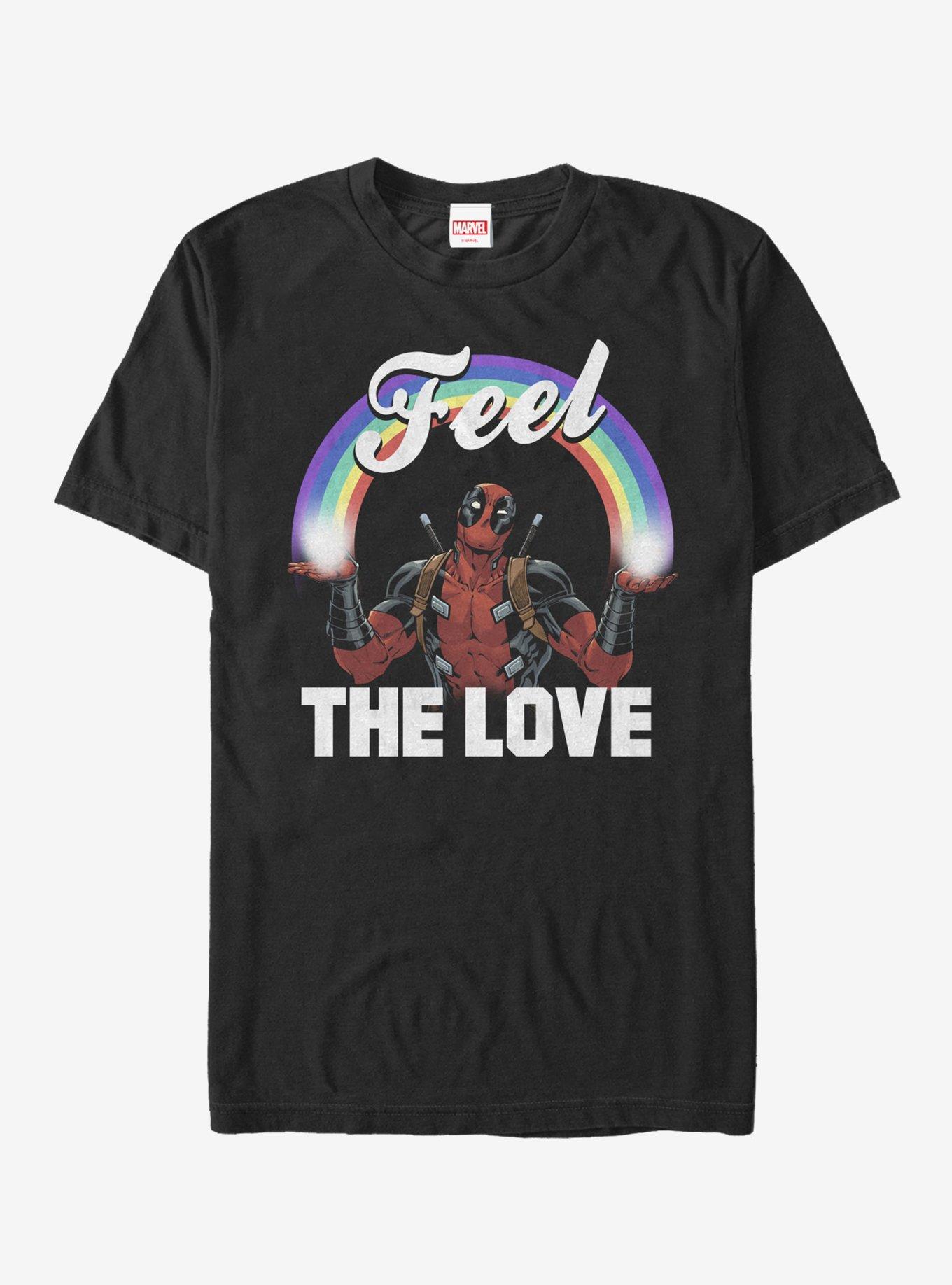 Marvel Deadpool Feel the Love T-Shirt | Premium Unisex T-Shirt, Trending Graphic Tee