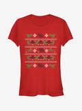 Velociraptor Ugly Christmas Sweater Girls T-Shirt | Premium Unisex T-Shirt, Trending Graphic Tee