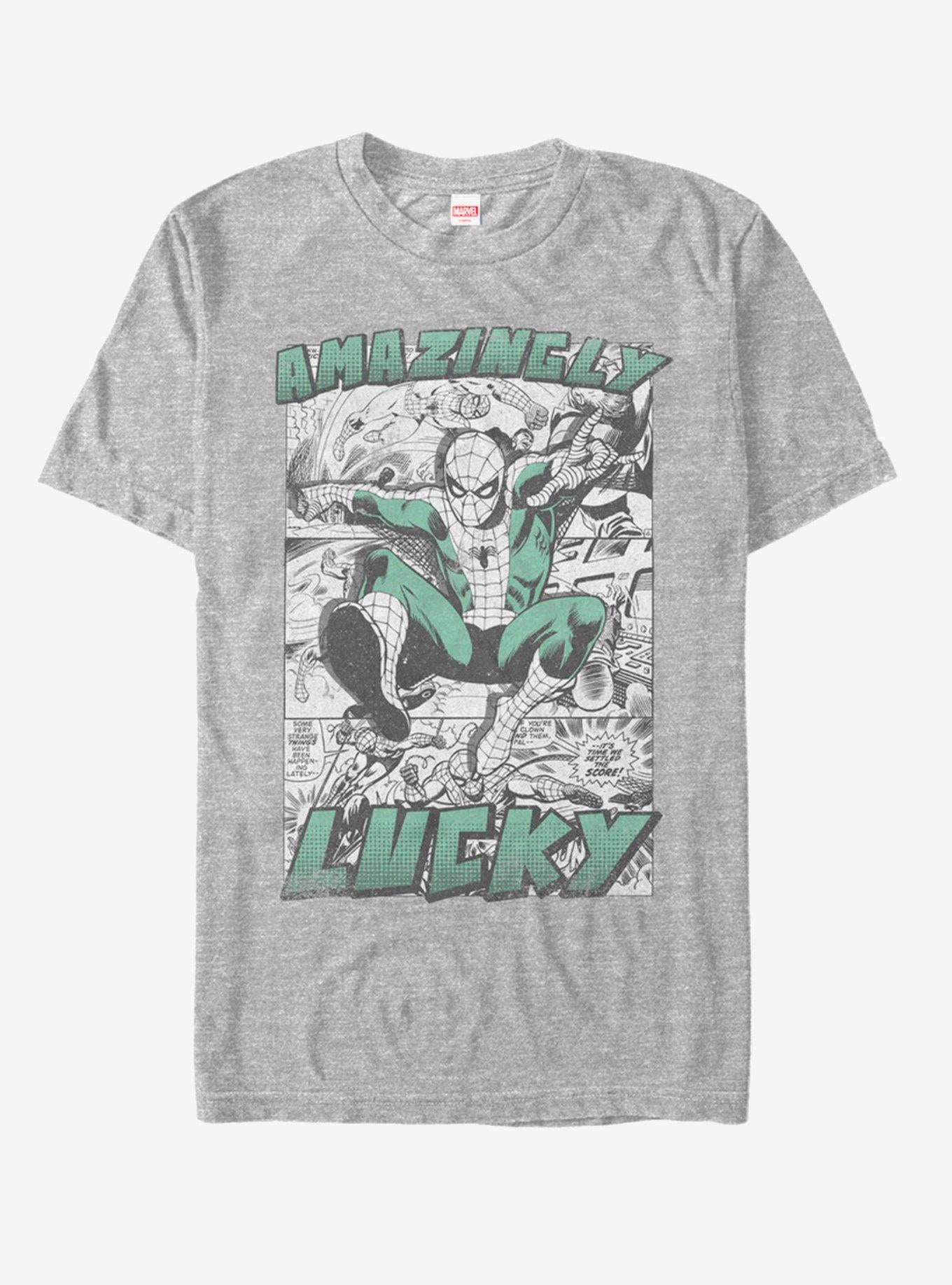 Marvel Spider-Man Amazingly Lucky T-Shirt | Premium Unisex T-Shirt, Trending Graphic Tee