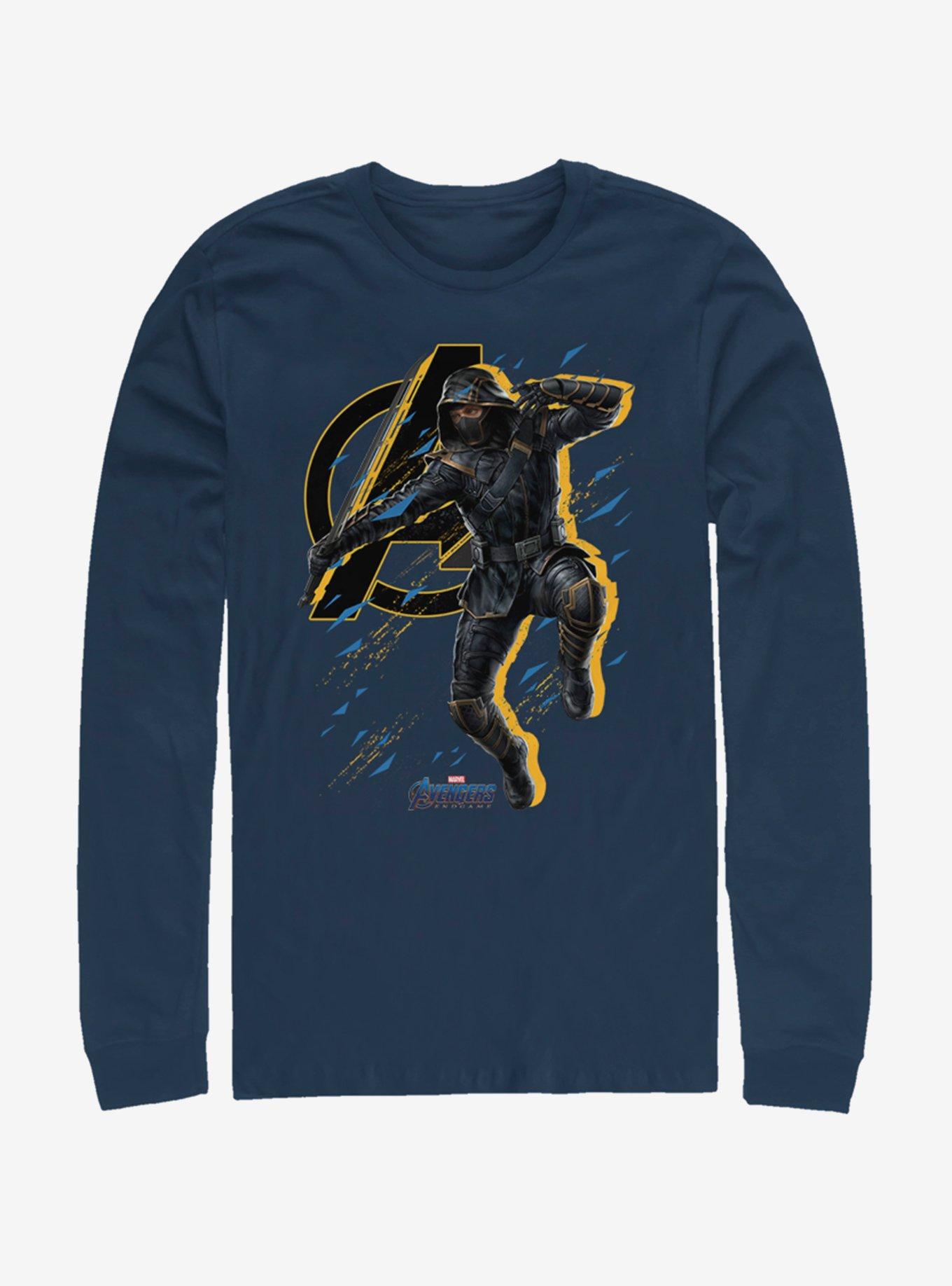 Marvel Avengers Endgame Ronin Splatter Navy Blue Long Sleeve T Shirt Long Sleeve T Shirt Viral TikTok Gift Ready
