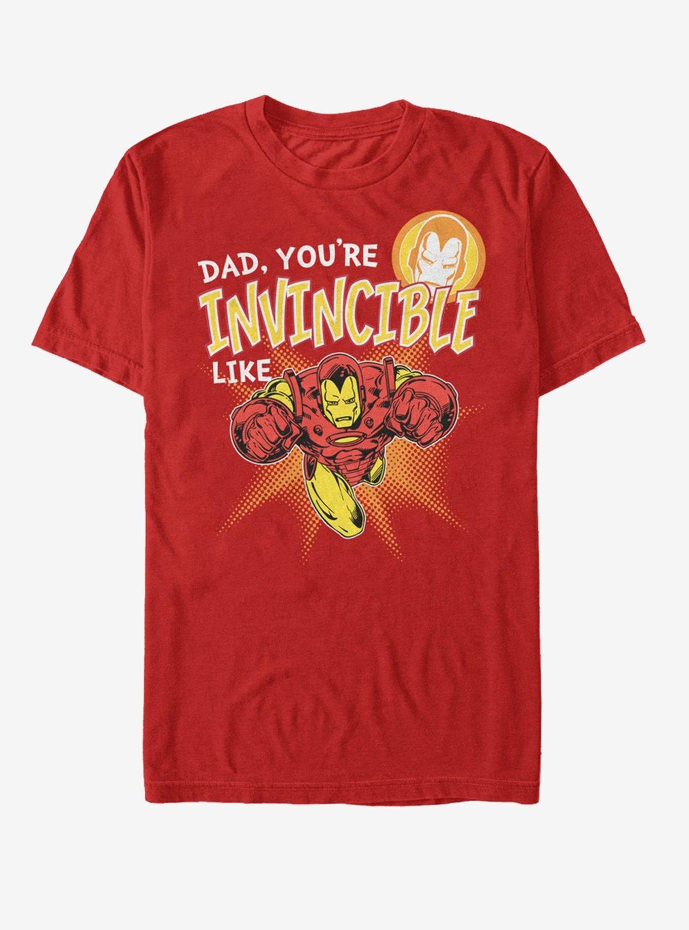 Marvel Iron Man Invincible like Dad T-Shirt | Premium Unisex T-Shirt, Trending Graphic Tee