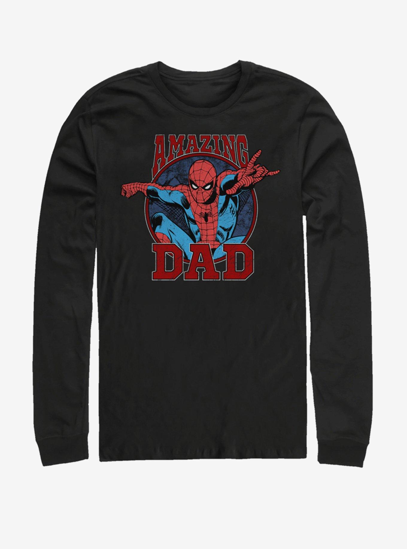 Marvel Spider-Man Amazing Dad Long-Sleeve T-Shirt | Premium Unisex T-Shirt, Trending Graphic Tee