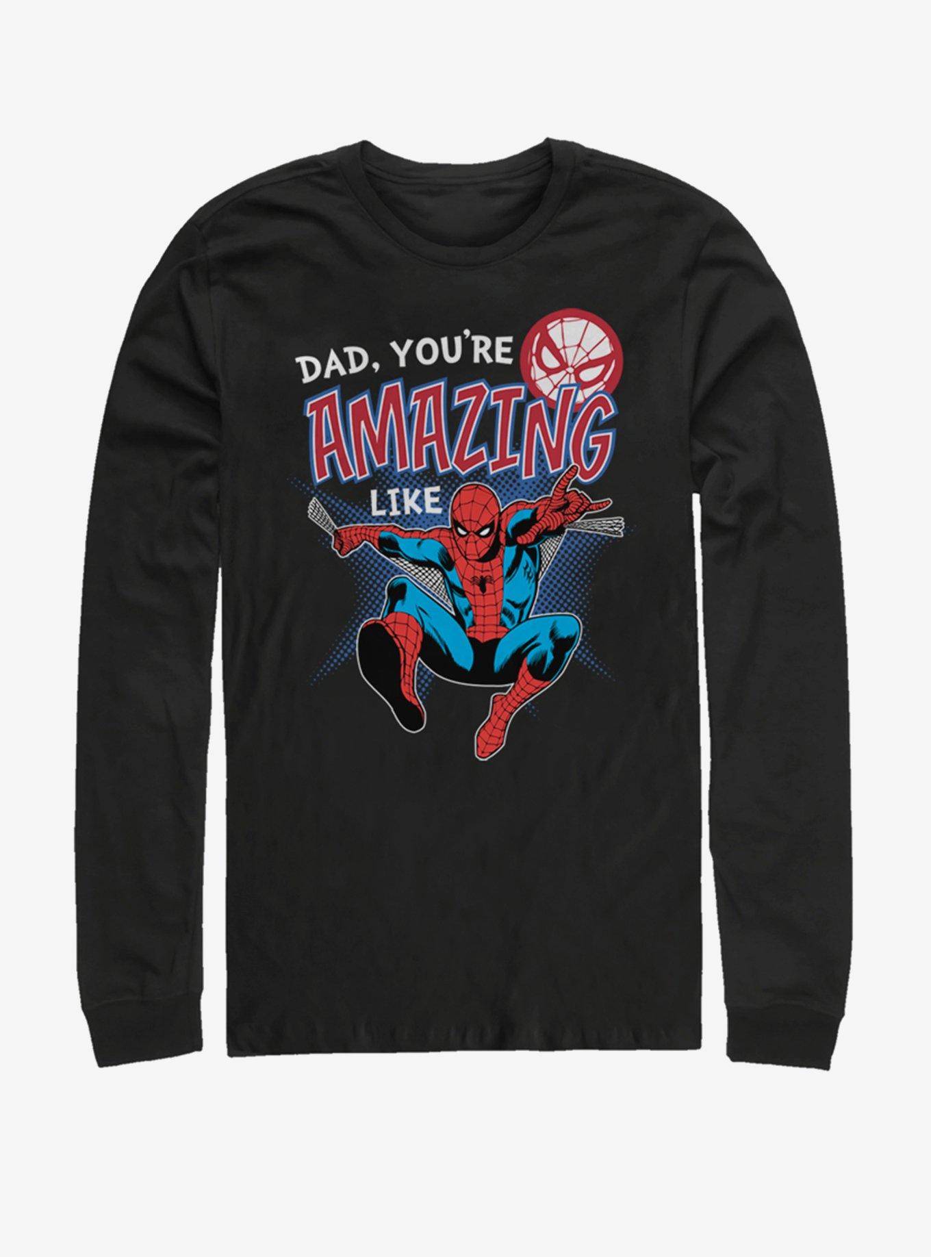 Marvel Spider-Man Amazing Like Dad Long-Sleeve T-Shirt | Premium Unisex T-Shirt, Trending Graphic Tee