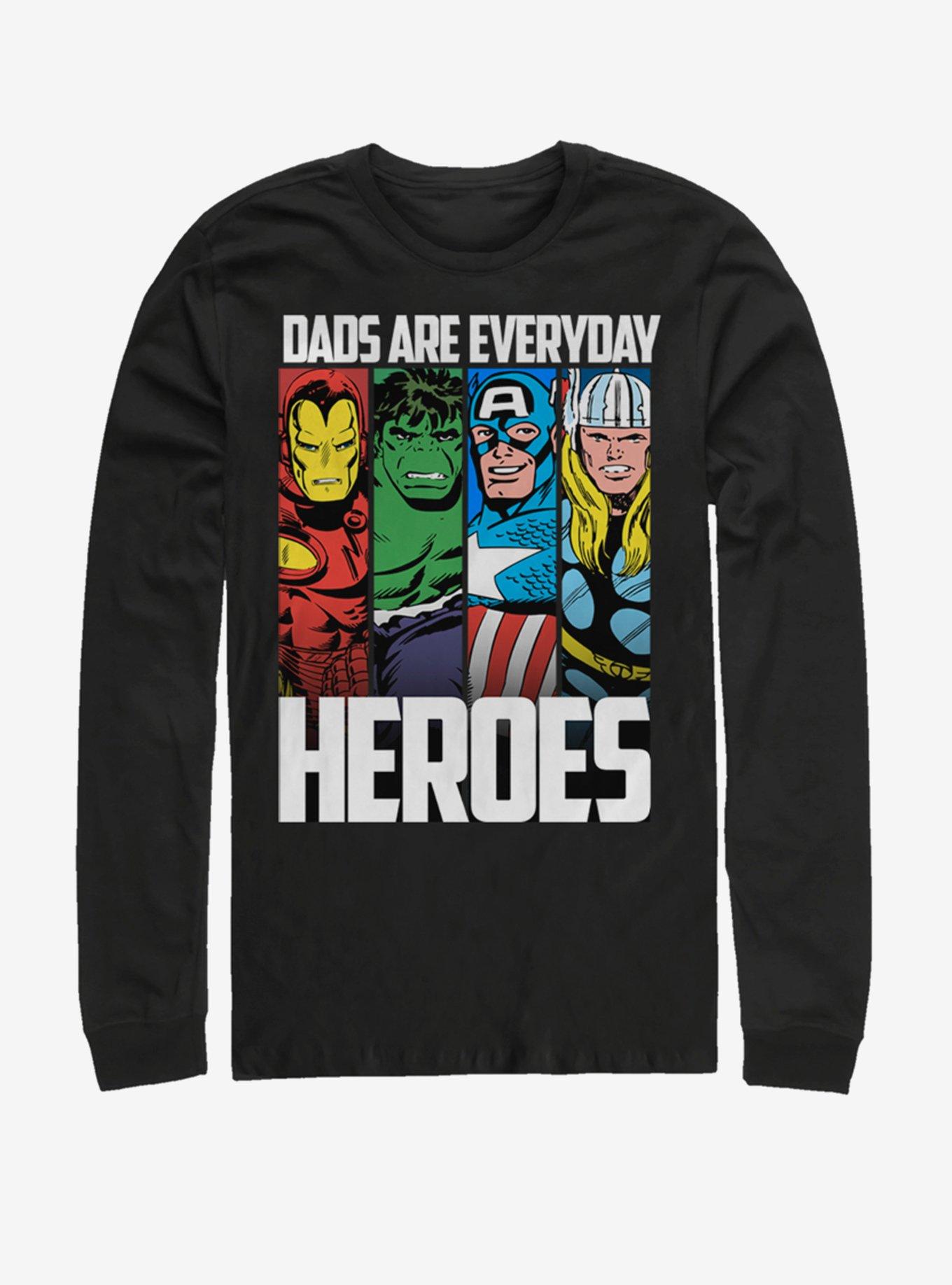 Marvel Everyday Hero Dad Long-Sleeve T-Shirt | Premium Unisex T-Shirt, Trending Graphic Tee