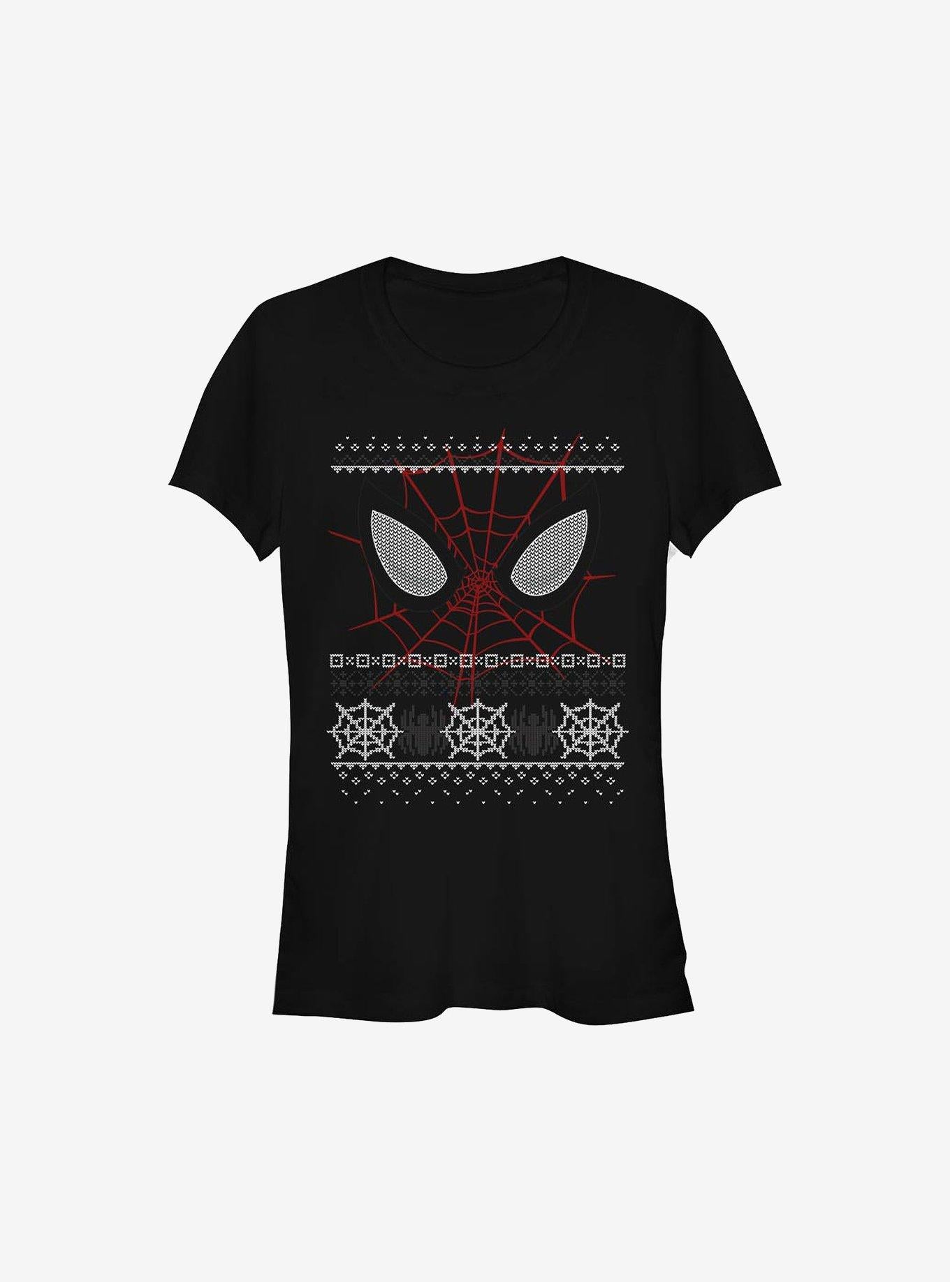 Marvel Spider-Man Eyes Christmas Sweater Girls T-Shirt | Premium Unisex T-Shirt, Trending Graphic Tee