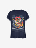 Super Mario Bowser Wreath Ugly Christmas Sweater Girls T-Shirt | Premium Unisex T-Shirt, Trending Graphic Tee