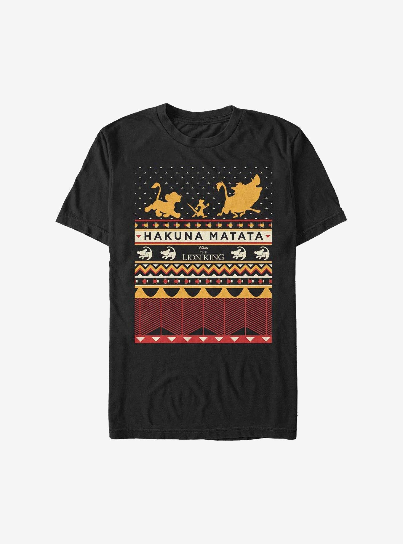 Disney The Lion King Hakuna My Knits Ugly Christmas Sweater T-Shirt | Premium Unisex T-Shirt, Trending Graphic Tee