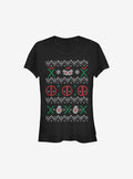 Marvel Deadpool Ugly Christmas Sweater Girls T-Shirt | Premium Unisex T-Shirt, Trending Graphic Tee