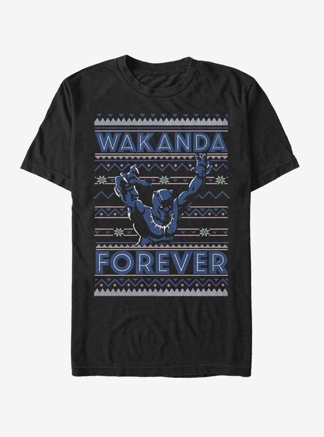Marvel Black Panther Wakanda Forever Ugly Christmas T-Shirt T-Shirt | Trending Streetwear Style | Must-Have Style