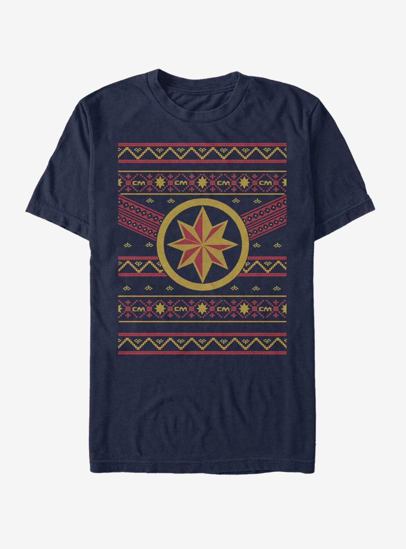 Captain Marvel Logo Ugly Christmas T-Shirt T-Shirt | Top Trending Artwork | Perfect For Daily Wear
