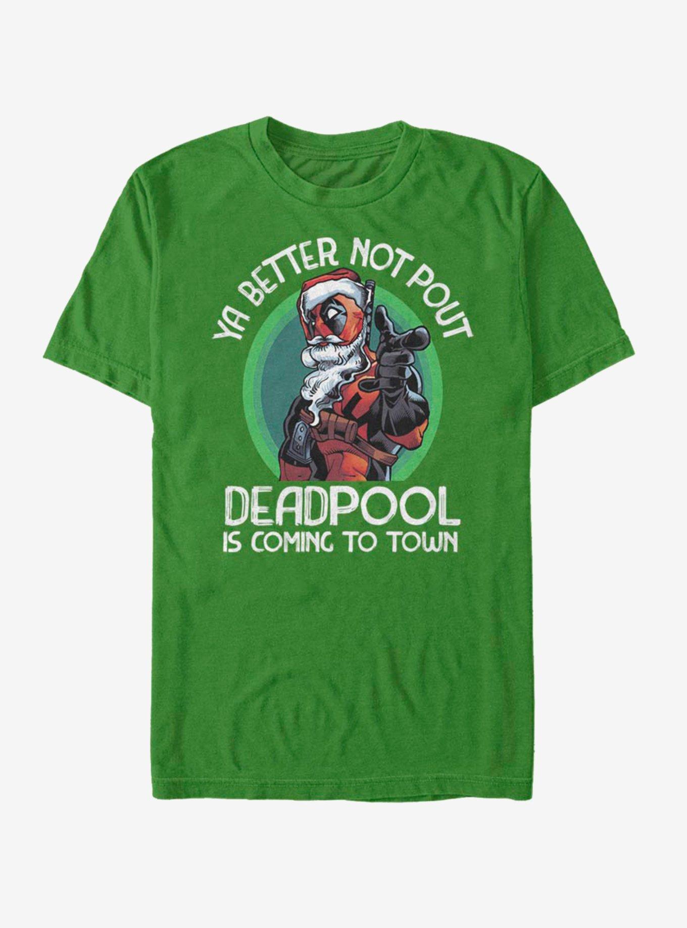 Marvel Deadpool Coming To Town Christmas T-Shirt T-Shirt | Top Trending Artwork | Great Gift Idea