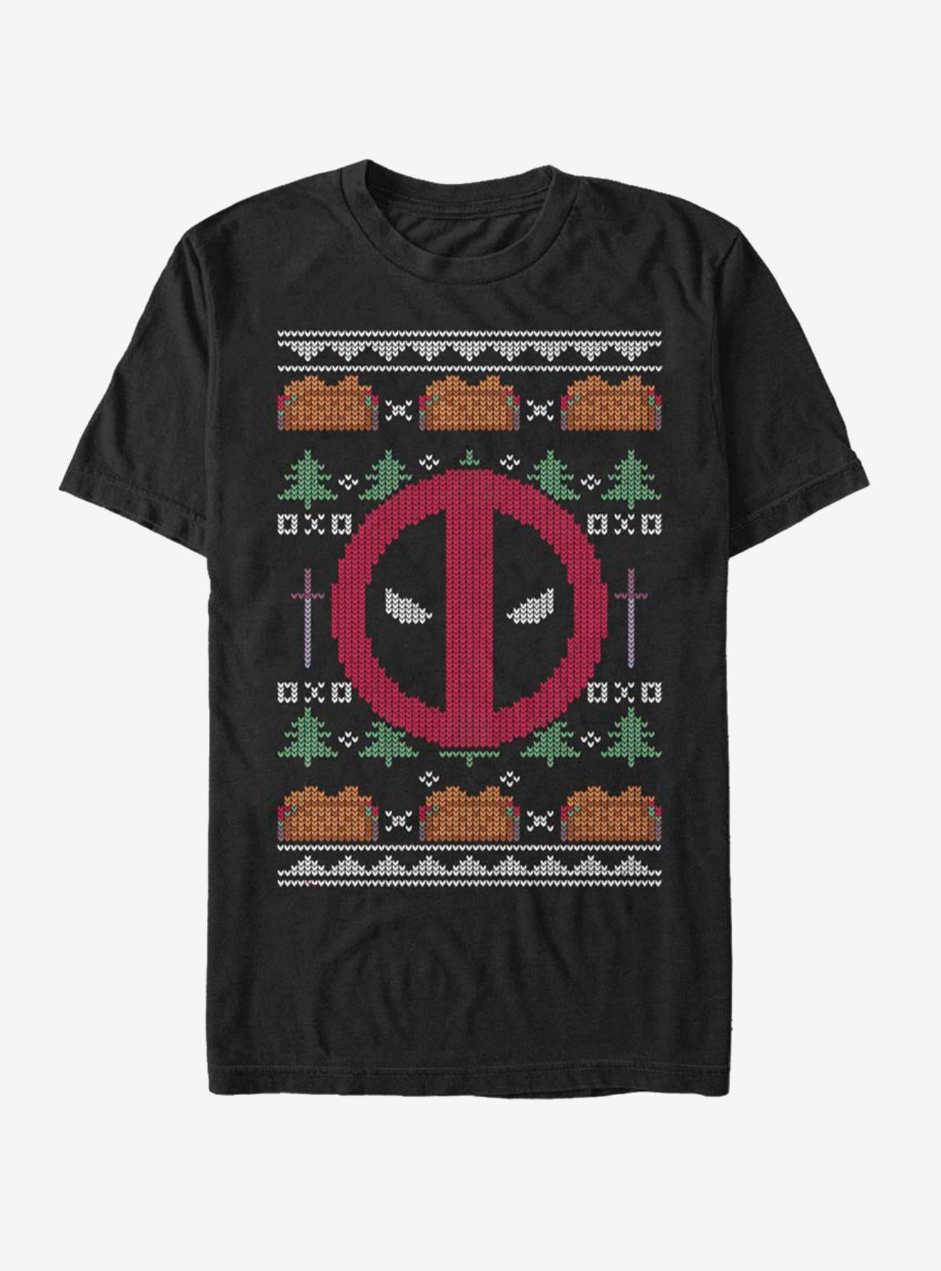 Marvel Deadpool Face Ugly Christmas T-Shirt T-Shirt | Premium Graphic | Must-Have Style