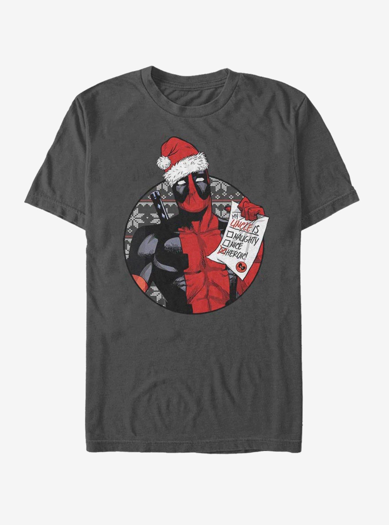 Marvel Deadpool Hero Uncle Christmas T-Shirt T-Shirt | Top Trending Artwork | Trending Now