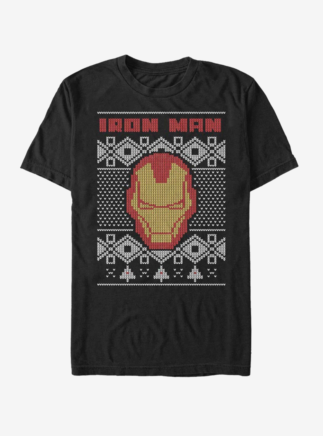 Marvel Iron Man Mask Ugly Christmas T-Shirt T-Shirt | Fan Favorite Style | Must-Have Style