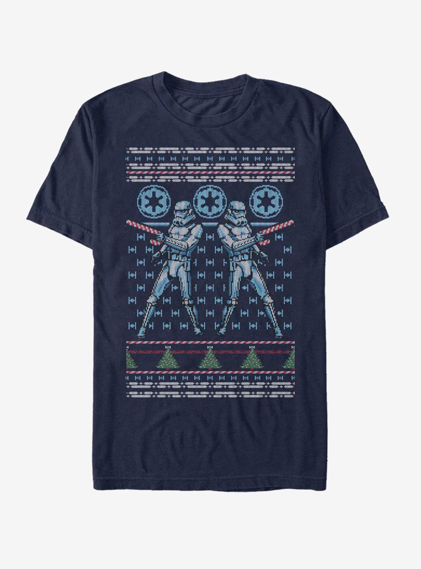 Star Wars Storm Trooper Candy Cane Ugly Christmas T-Shirt T-Shirt | Bold Graphic Edition | Great Gift Idea