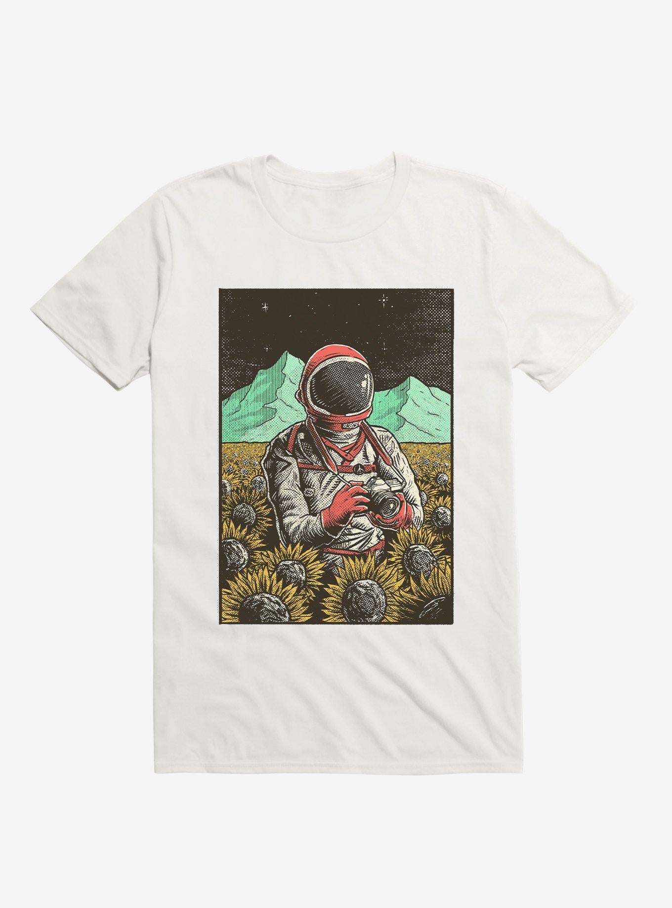 2323 Astronaut In Cosmic Sunflower Field White T Shirt T Shirt Gym Lifestyle Hot Right Now