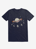 Saturn Go Round Astronauts Space Navy Blue T Shirt T Shirt Gym Lifestyle Best Seller Look
