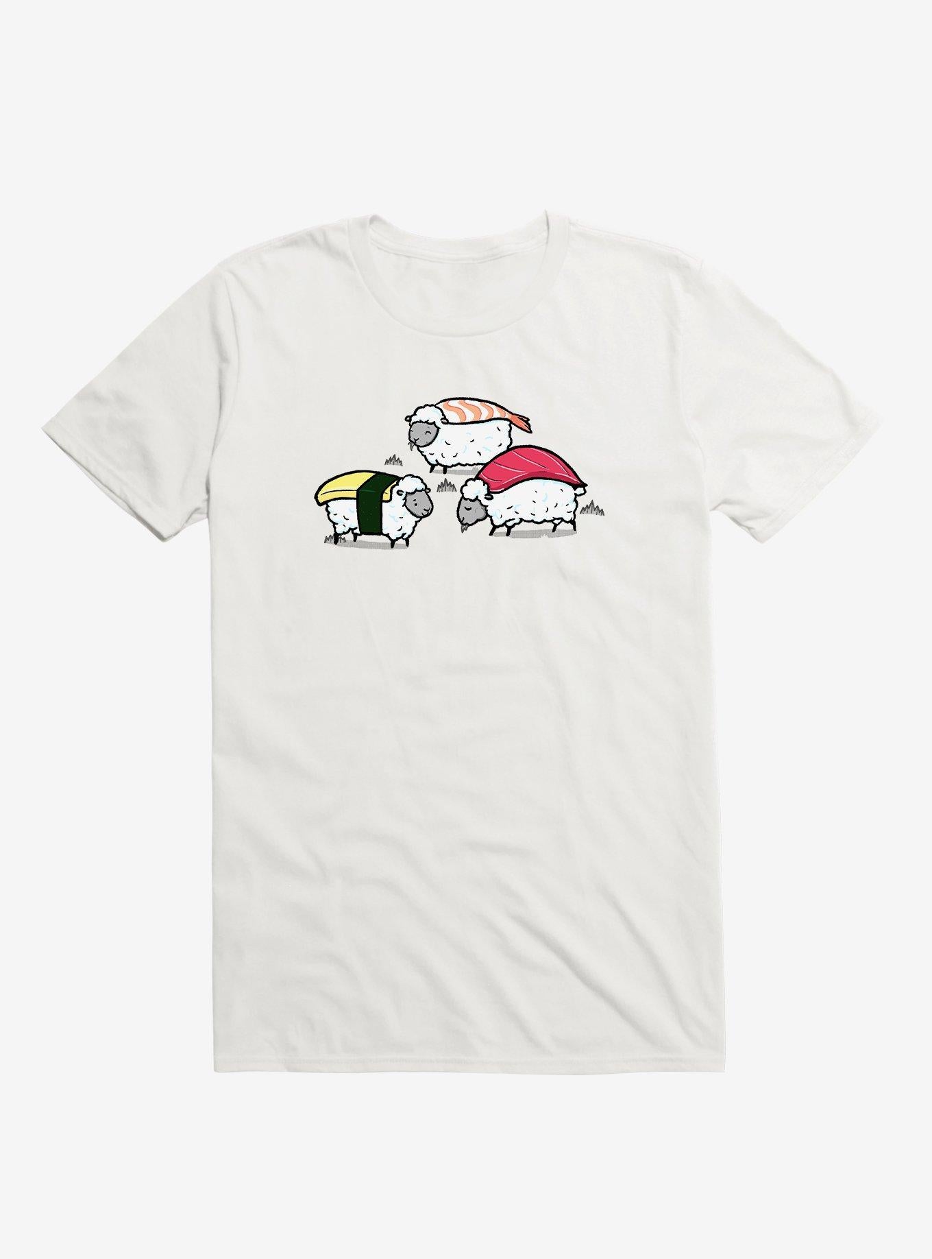 Susheep Sushi Sheep White T Shirt T Shirt Streetwear Style Workout Ready