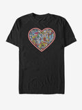Marvel Avengers Comic Glow Heart T-Shirt | Premium Unisex T-Shirt, Trending Graphic Tee
