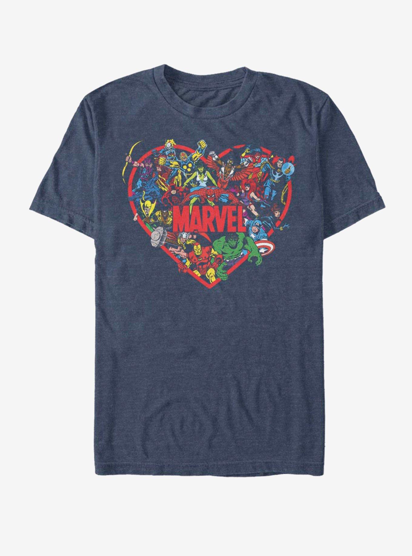 Marvel Avengers Hero Heart T-Shirt | Premium Unisex T-Shirt, Trending Graphic Tee