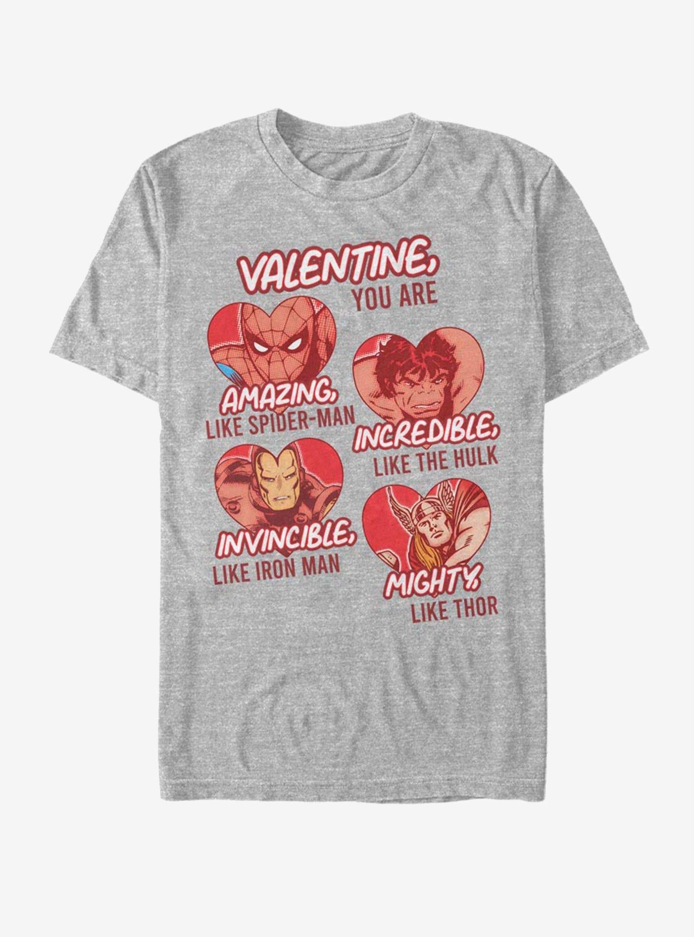 Marvel Avengers Valentine You Are T-Shirt | Premium Unisex T-Shirt, Trending Graphic Tee