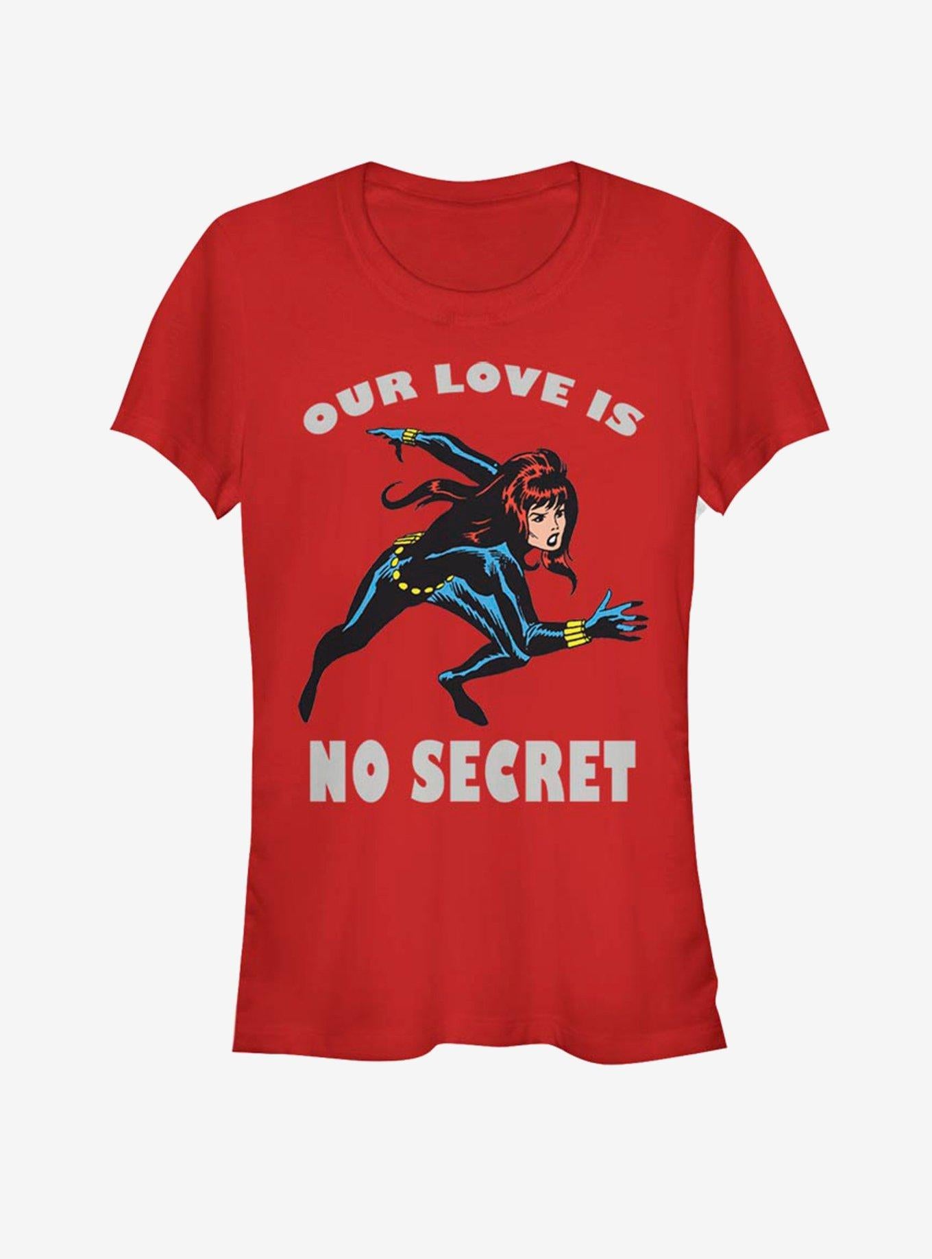 Marvel Black Widow No Secret Love Valentine Girls T-Shirt | Premium Unisex T-Shirt, Trending Graphic Tee