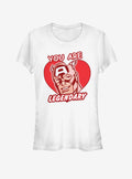 Marvel Captain America Legendary Heart Girls T-Shirt | Premium Unisex T-Shirt, Trending Graphic Tee