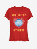 Marvel Ironman Light Up My Heart Girls T-Shirt | Premium Unisex T-Shirt, Trending Graphic Tee