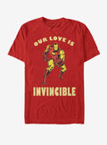Marvel Ironman Our Love Is Invincible Valentine T-Shirt | Premium Unisex T-Shirt, Trending Graphic Tee