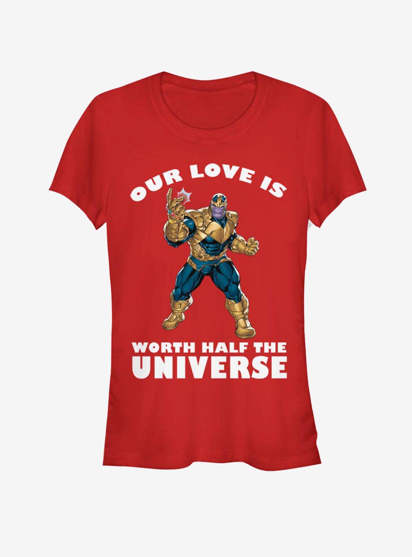 Marvel Thanos Universal Love Valentine Girls T-Shirt | Premium Unisex T-Shirt, Trending Graphic Tee