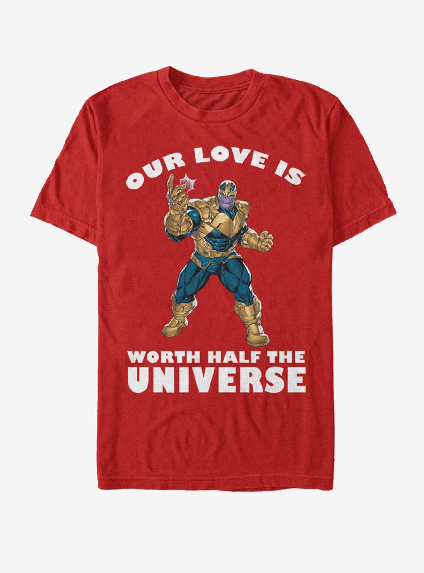 Marvel Thanos Universal Love Valentine T-Shirt | Premium Unisex T-Shirt, Trending Graphic Tee