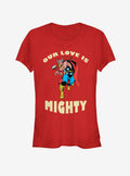 Marvel Thor Mighty Love Valentine Girls T-Shirt | Premium Unisex T-Shirt, Trending Graphic Tee