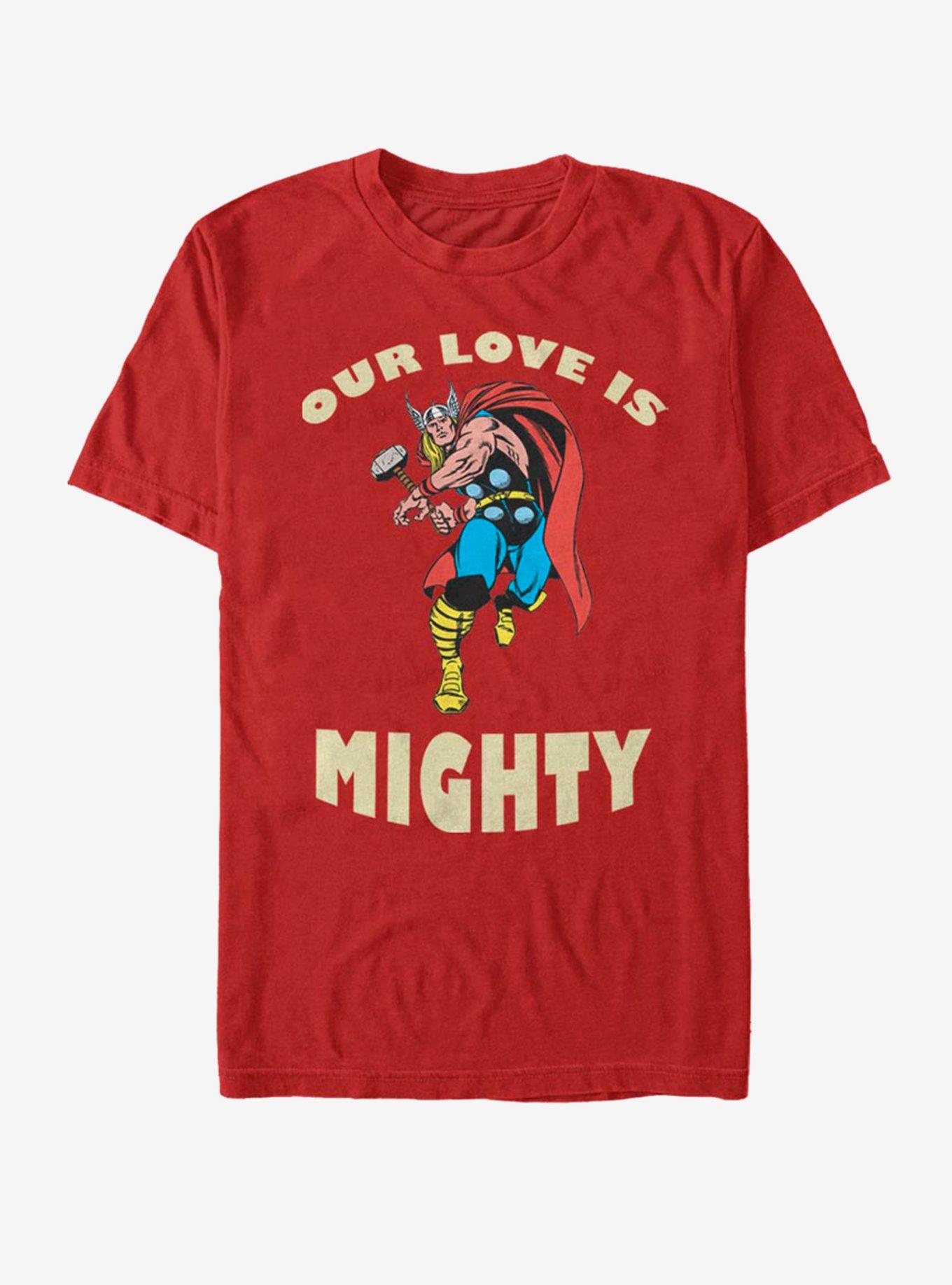 Marvel Thor Mighty Love Valentine T-Shirt | Premium Unisex T-Shirt, Trending Graphic Tee