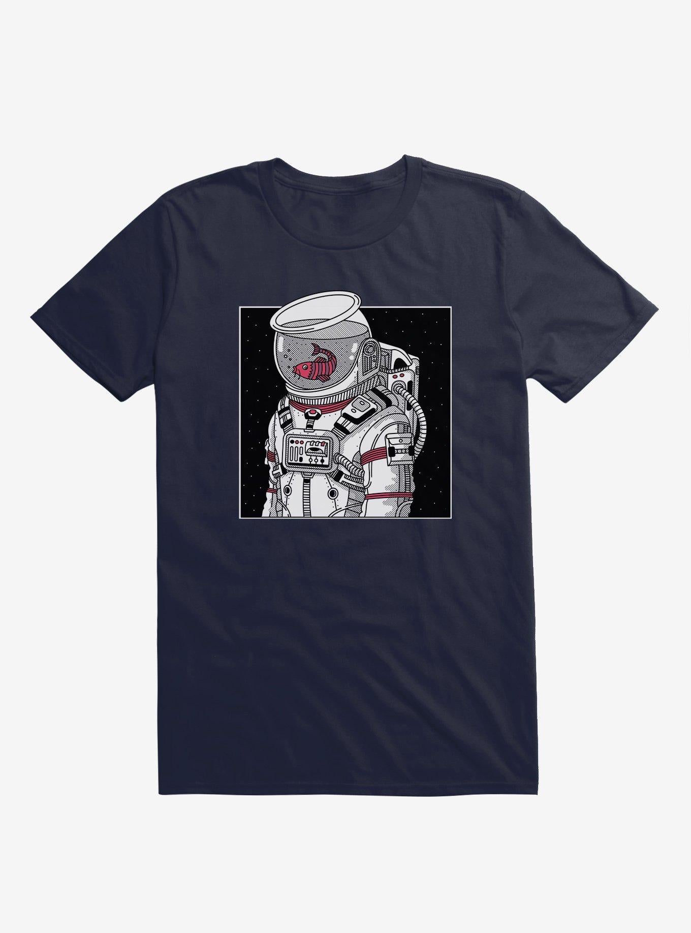 Fish Astronaut Navy Blue T Shirt T Shirt Trending US