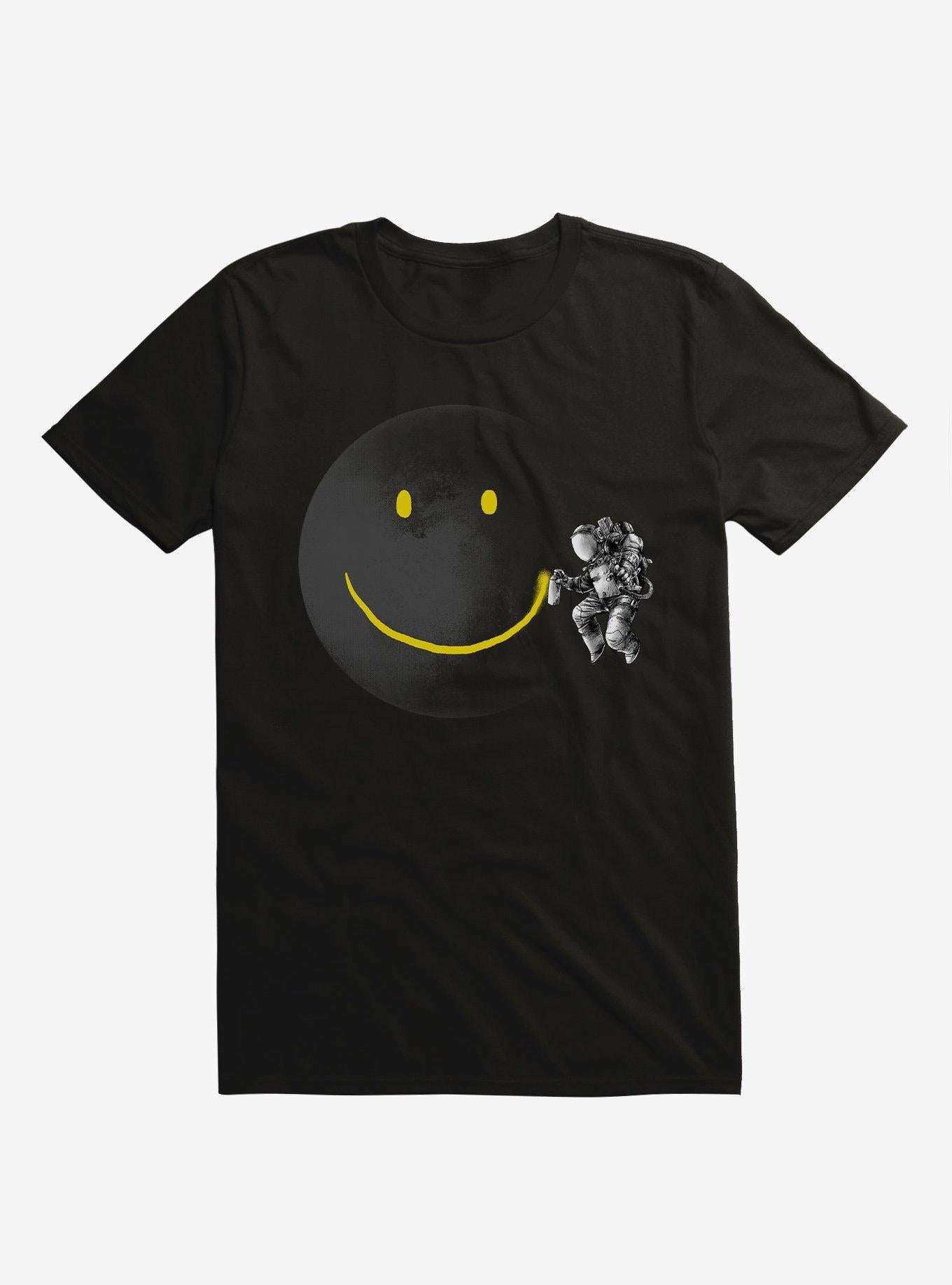 Make A Smile Astronaut Moon Black T Shirt T Shirt Trending US