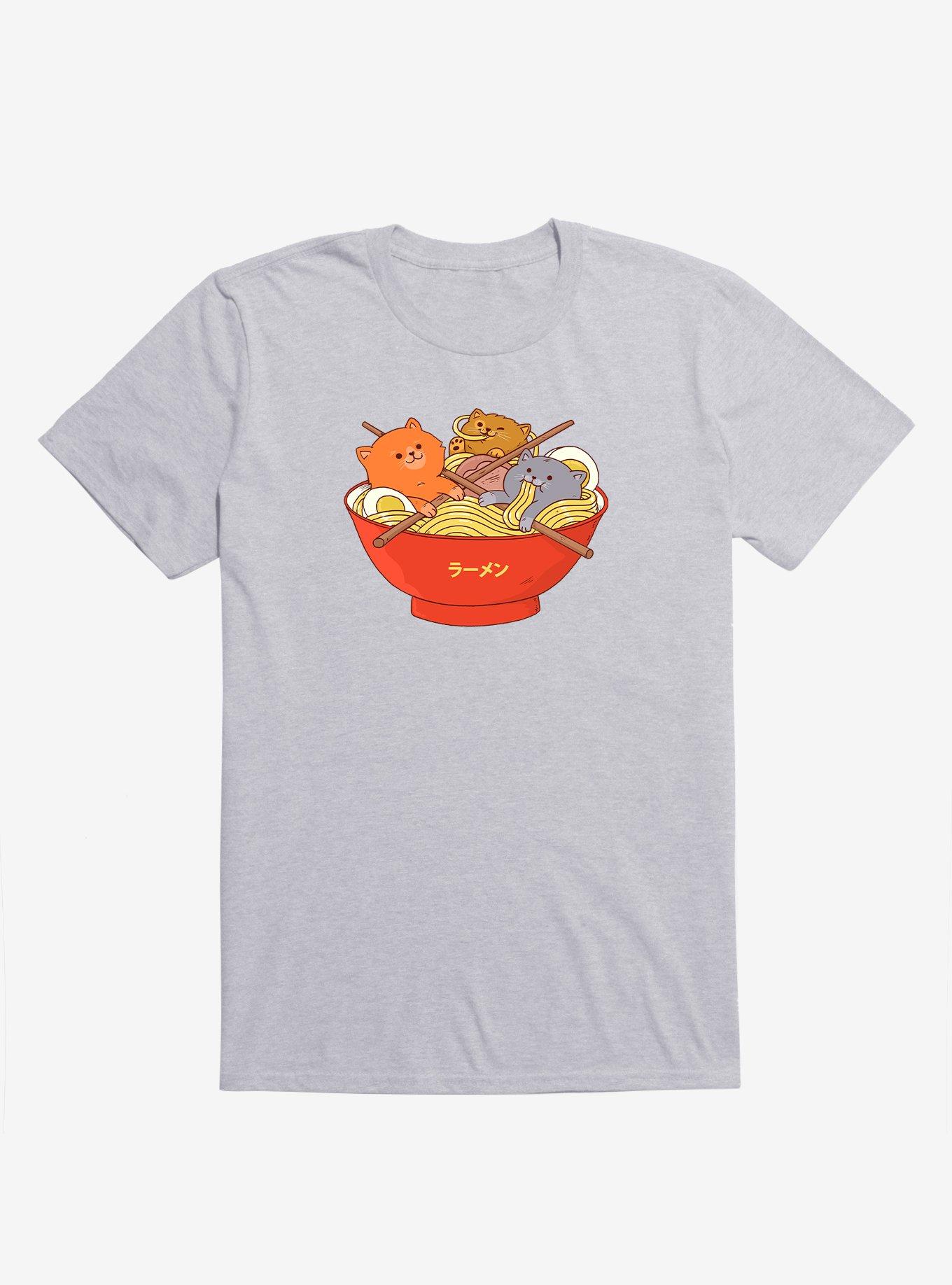 Ramen And Cats Sport Grey T Shirt T Shirt Trending US