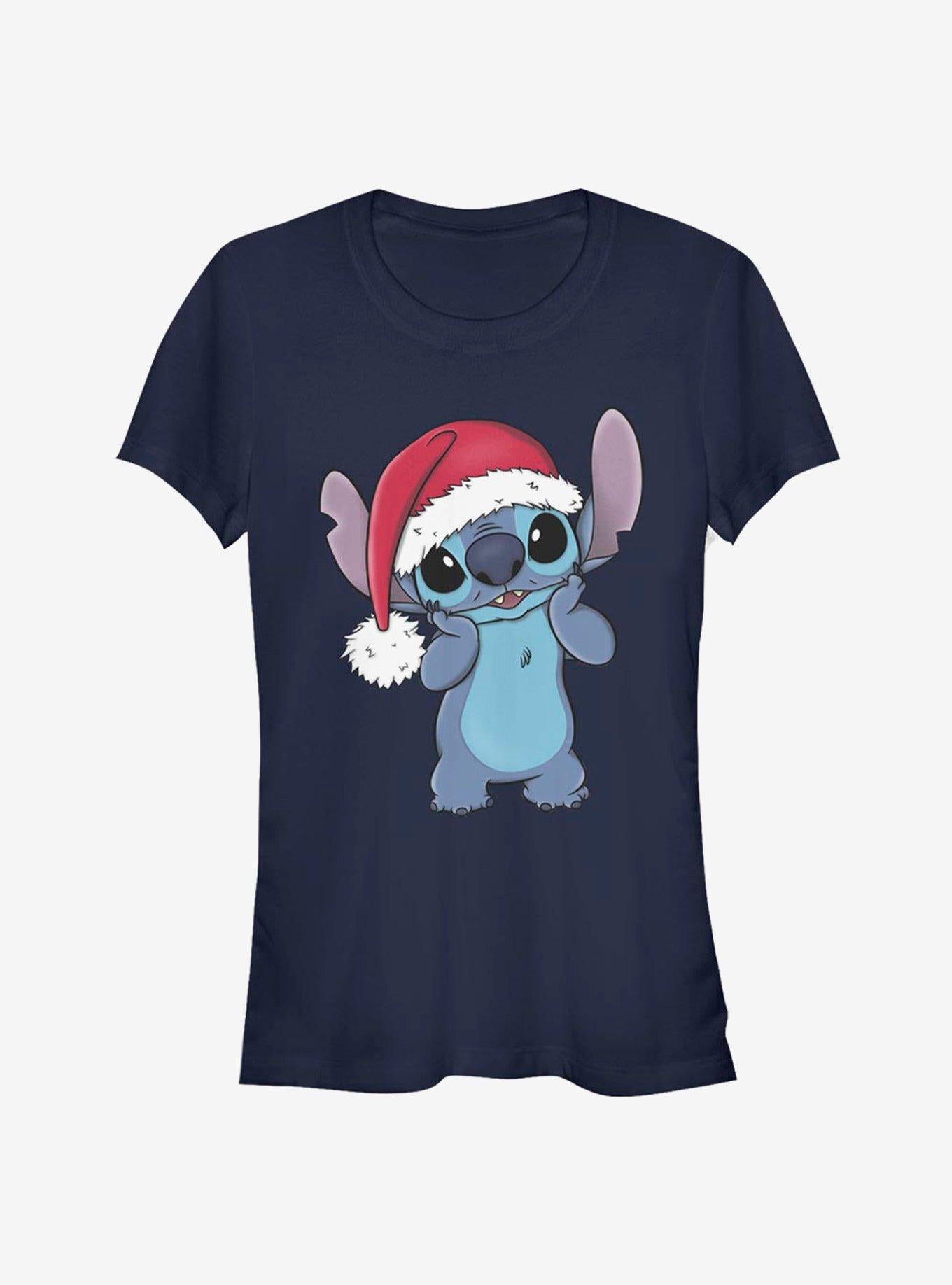 Disney Lilo Stitch Christmas Cute Santa Stitch Girls T-Shirt T-Shirt | Premium Graphic | High Demand Item