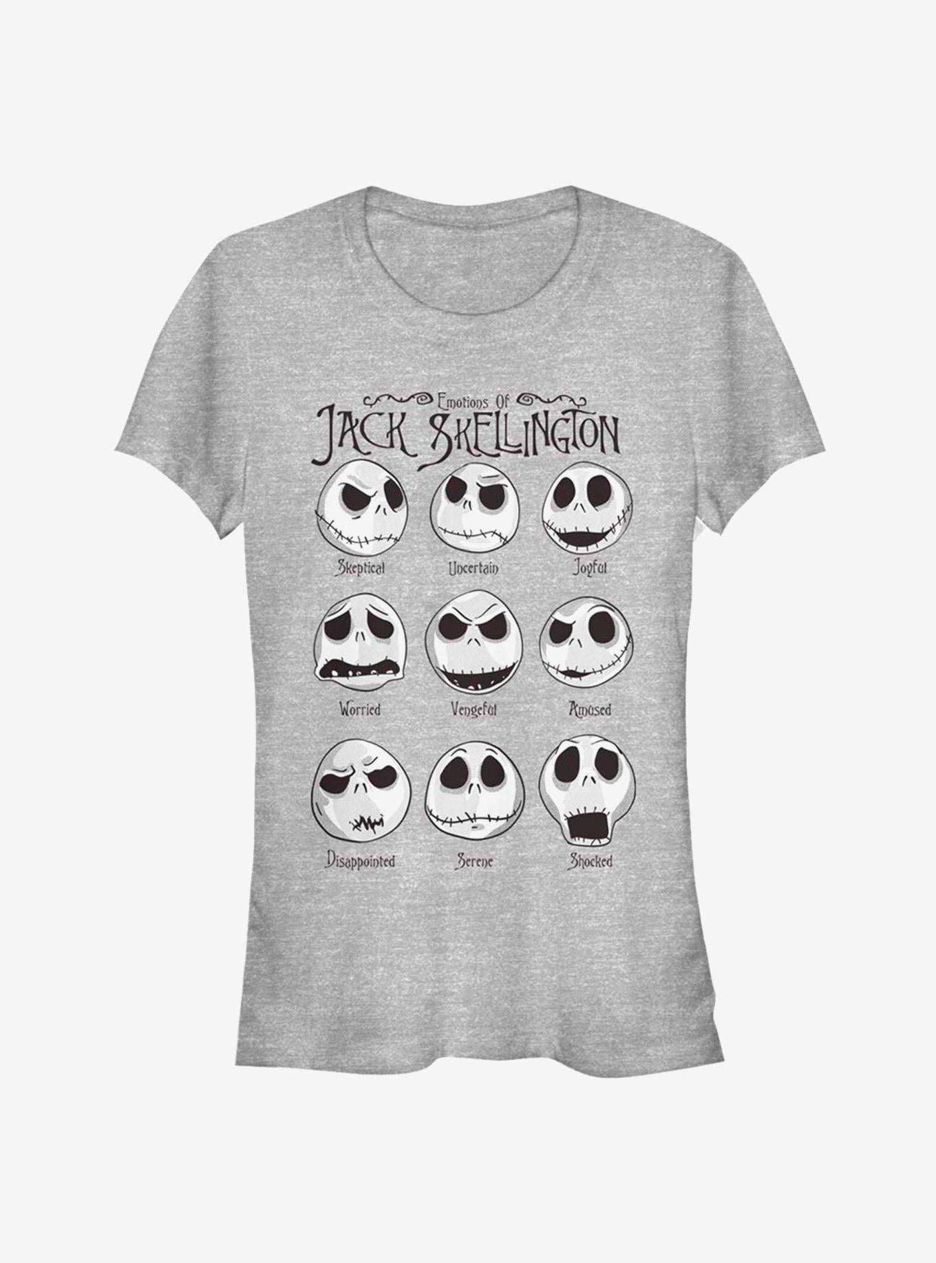 Disney The Nightmare Before Christmas The Emotions Of Jack Skellington Classic Girls T-Shirt T-Shirt | High-Quality Print | Trending Now