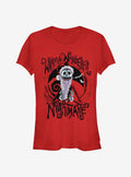 Disney The Nightmare Before Christmas What A Wonderful Nightmare Santa Jack Girls T-Shirt T-Shirt | Exclusive Art Design | Trending Now