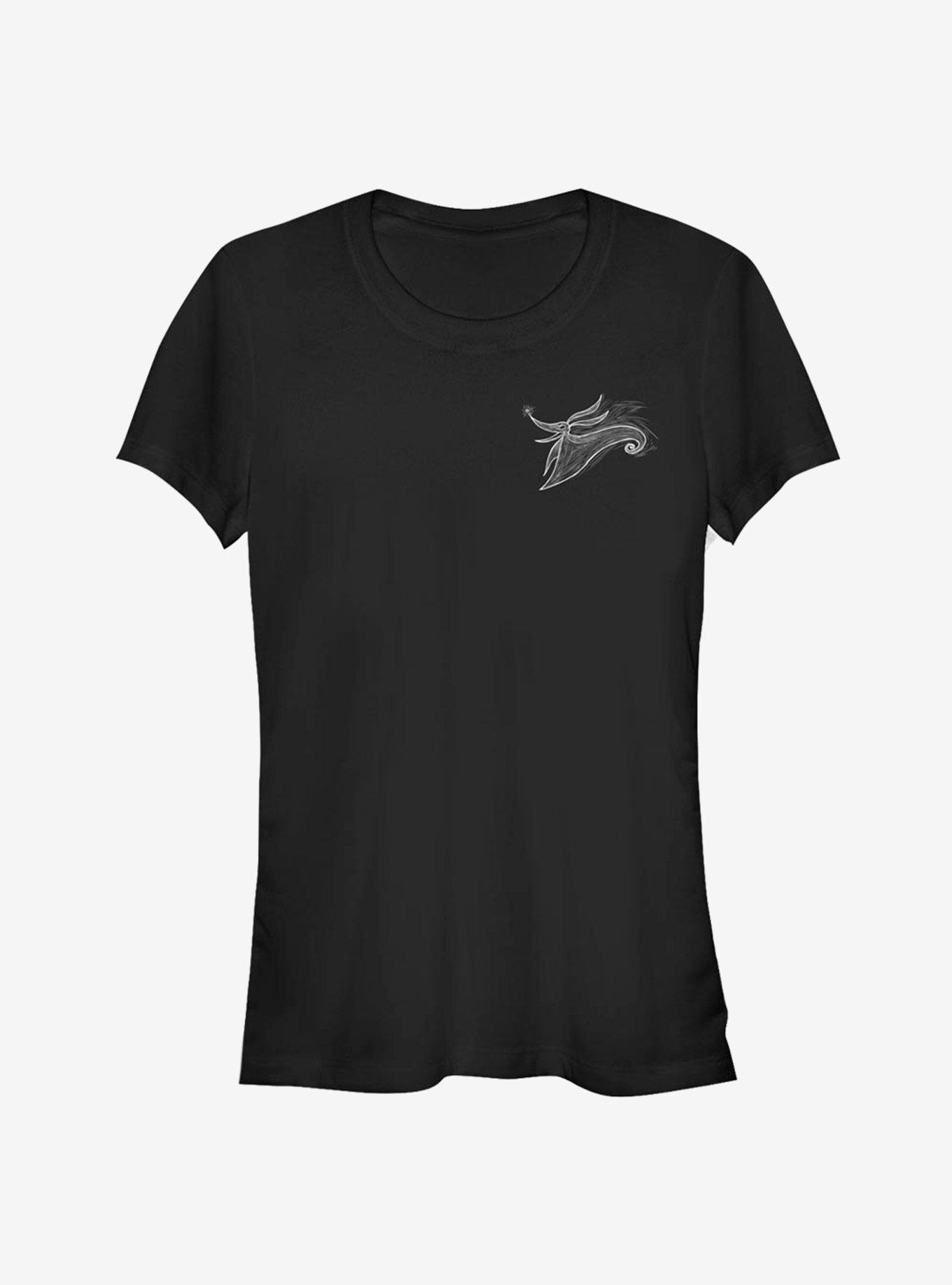 Disney The Nightmare Before Christmas Zero Pocket Scribble Classic Girls T-Shirt T-Shirt | Fan Favorite Style | Top Pick For Fans