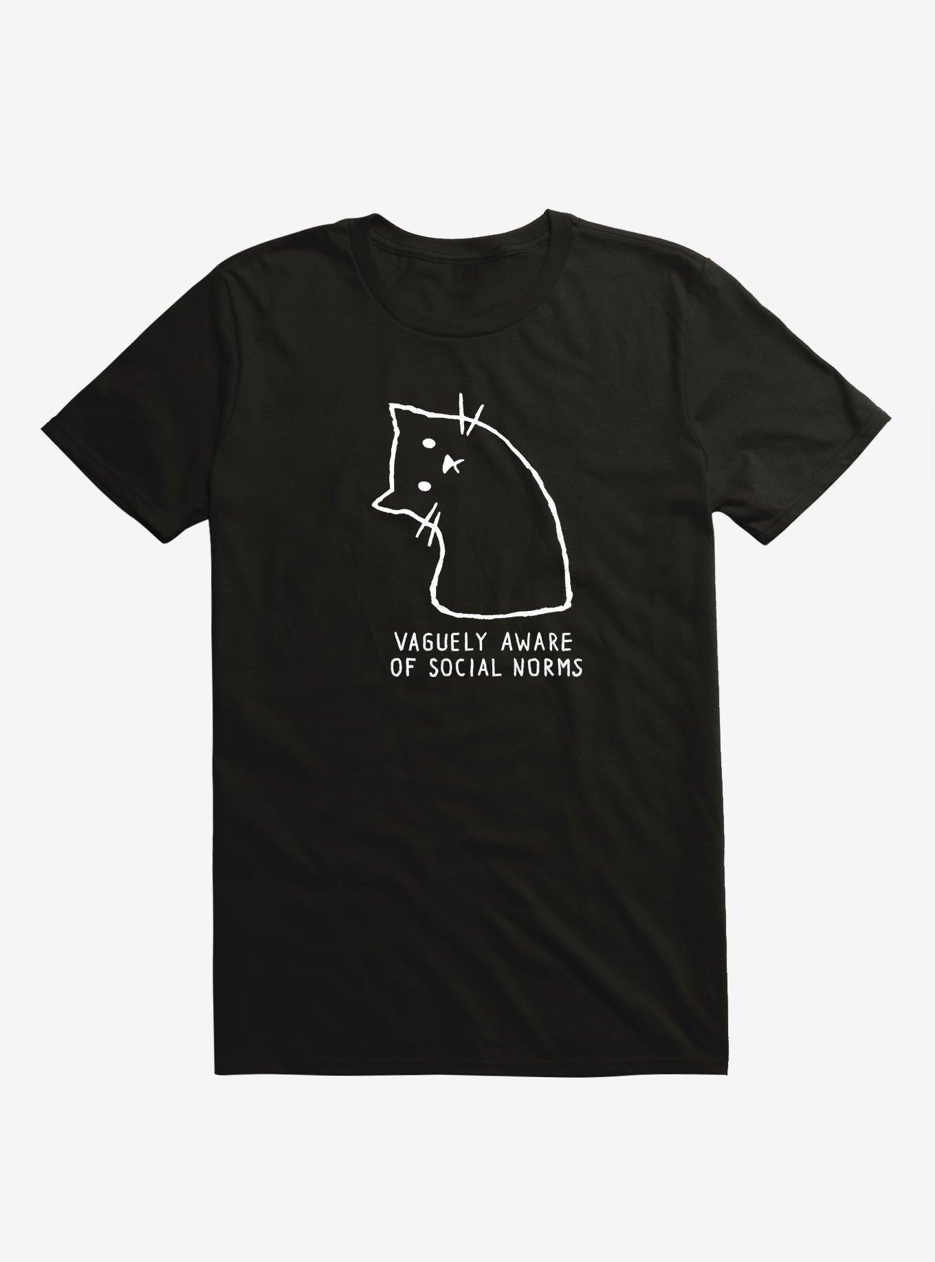 Vaguely Aware Of Social Norms Cat T Shirt T Shirt Trending US
