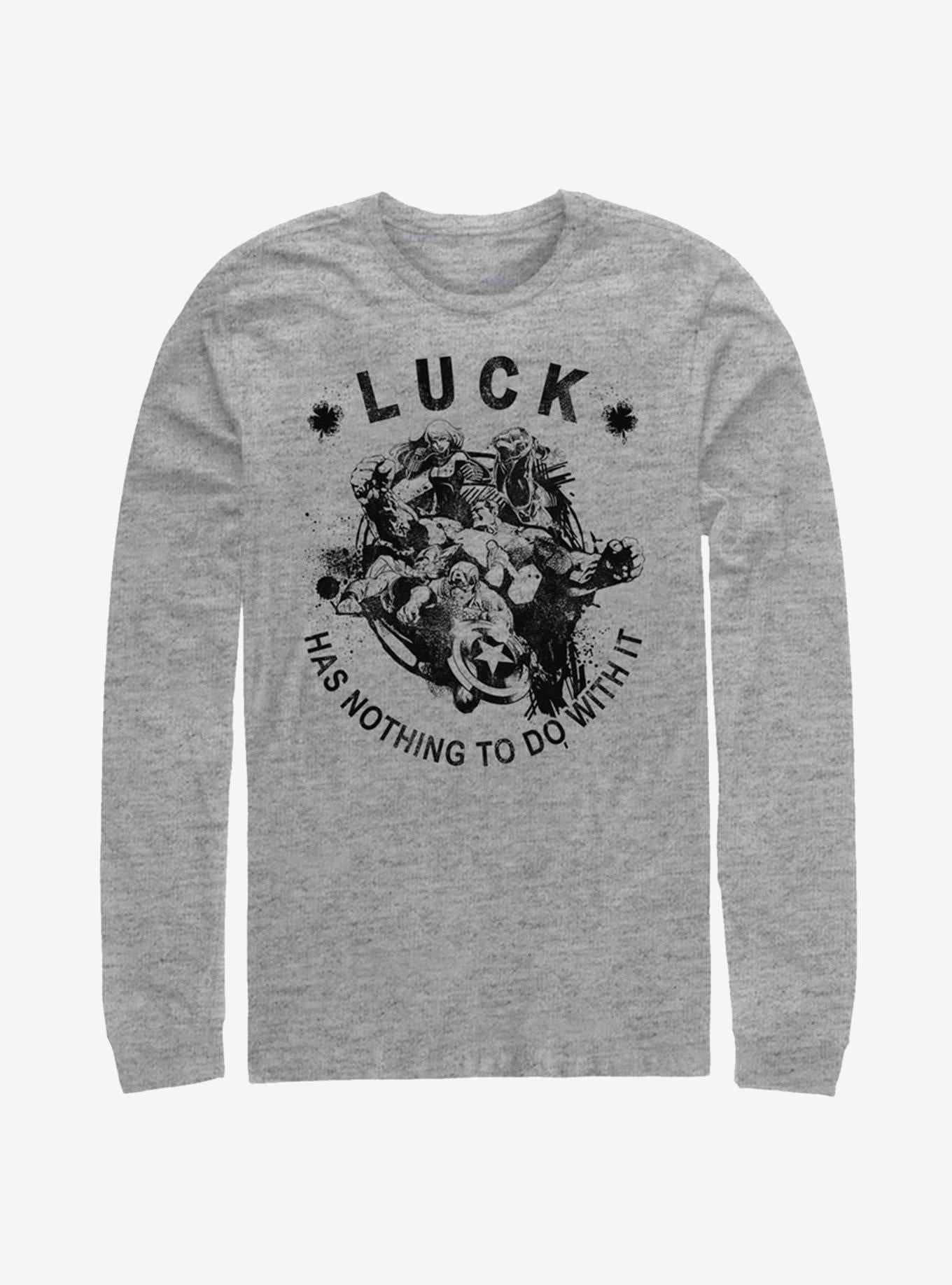 Marvel Avengers Avengers No Luck Just Skill Long-Sleeve T-Shirt | Premium Unisex T-Shirt, Trending Graphic Tee