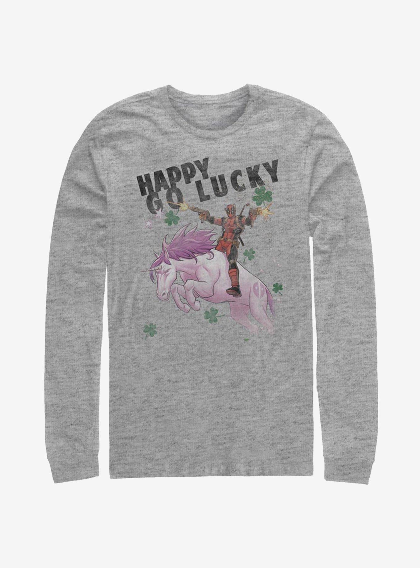 Marvel Deadpool Charm Lucky Long-Sleeve T-Shirt | Premium Unisex T-Shirt, Trending Graphic Tee